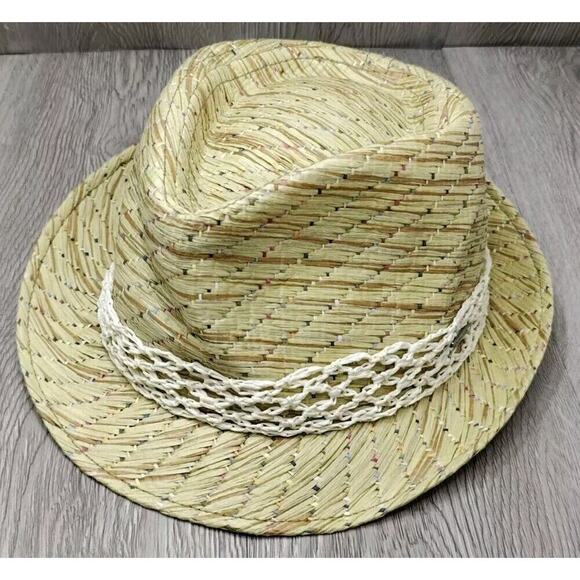 Pistil Women's Hat FEDORA Paper Straw Woven Cap Band Boho Casual Summer Vacation - Picture 10 of 10